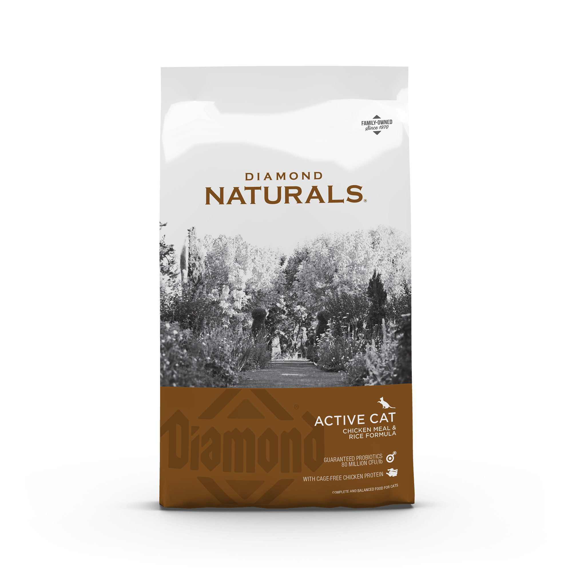 active cat front of bag | Diamond Naturals 