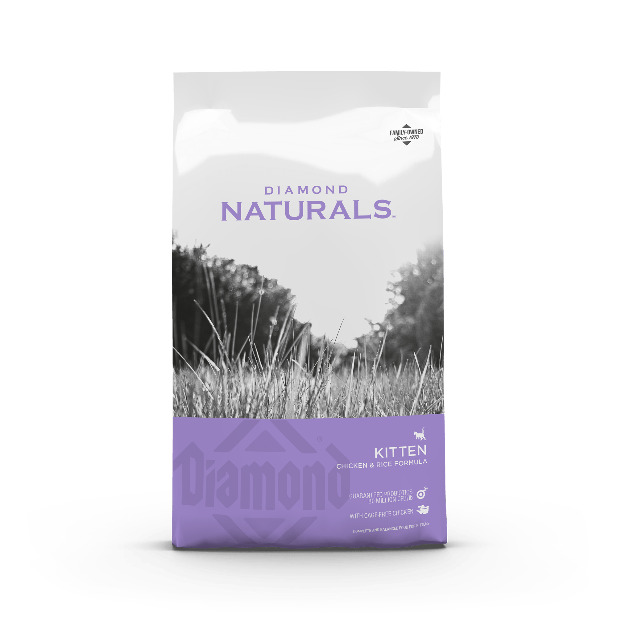 Diamond Naturals Kitten Chicken & Rice Formula product packaging