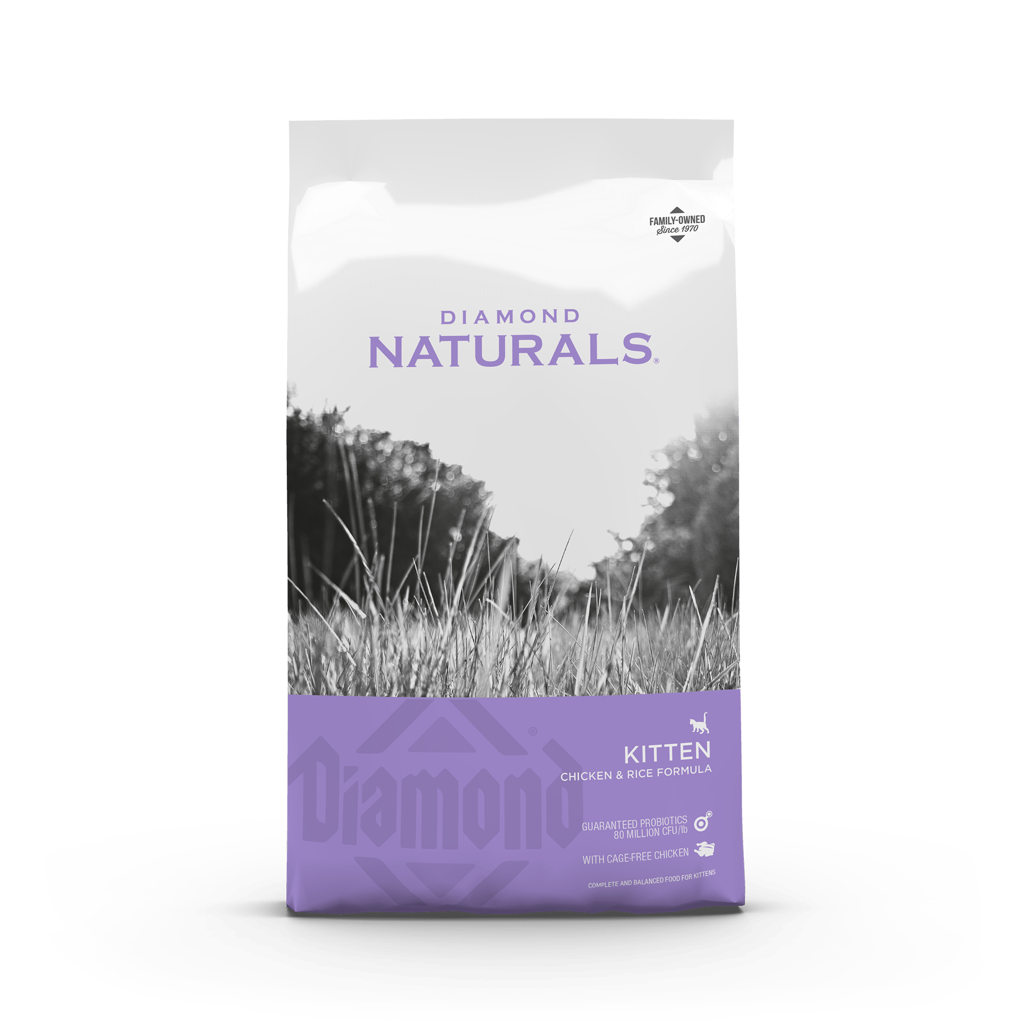 Diamond Naturals Kitten Chicken & Rice Formula front of bag | Diamond Pet Foods