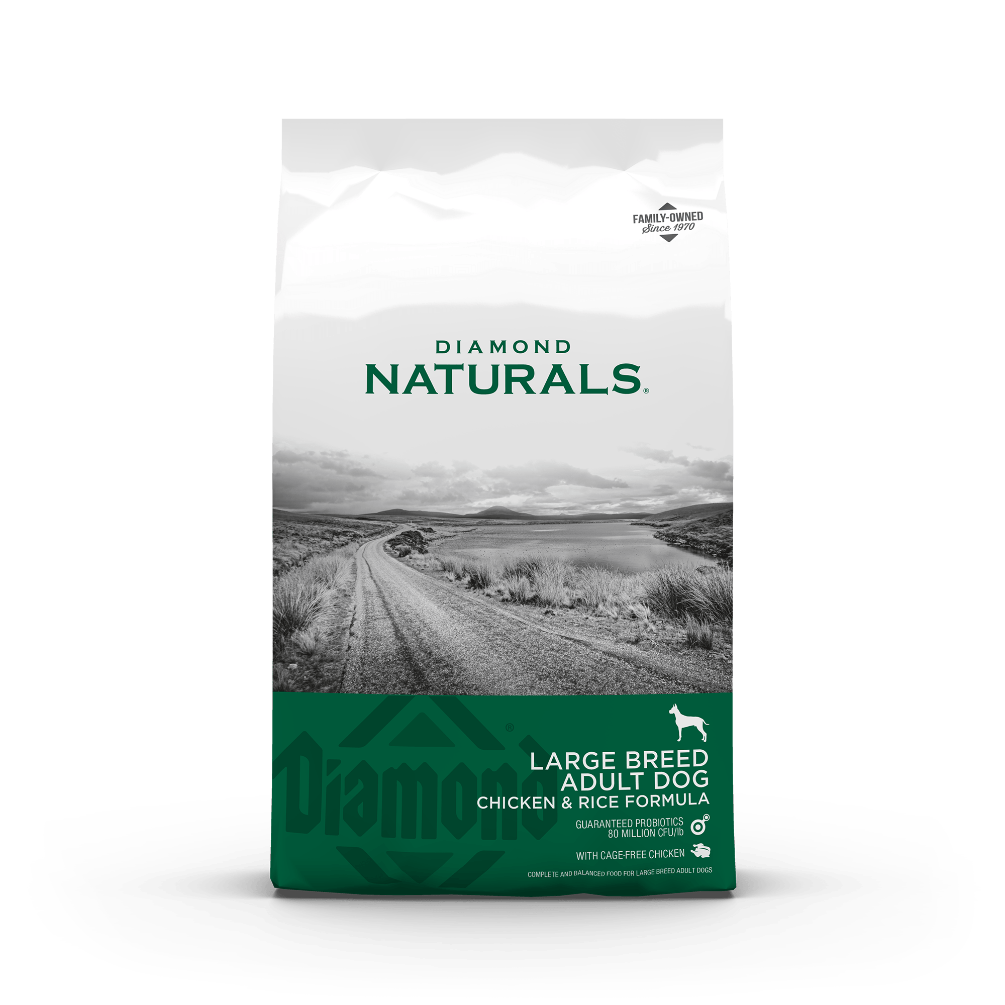 Diamond Naturals Large Breed Adult Dog Chicken & Rice Formula product packaging