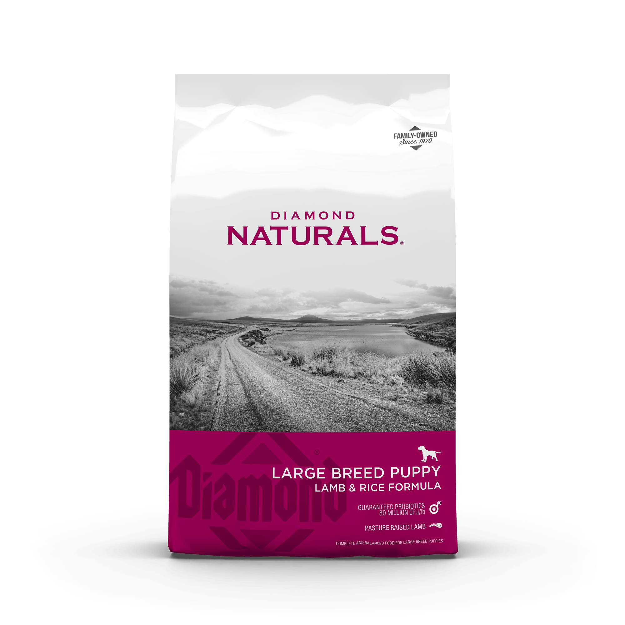 Diamond Naturals Large Breed Puppy Lamb & Rice bag front | Diamond Naturals