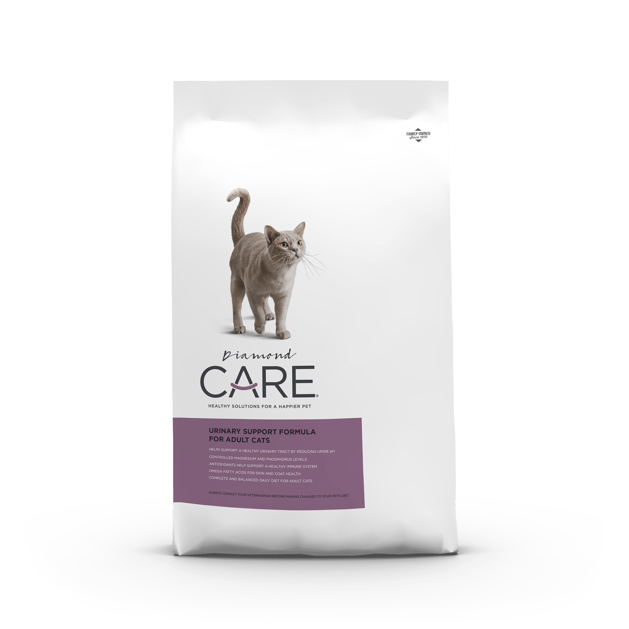 Diamond CARE Urinary Support Formula for Adult Cats product packaging