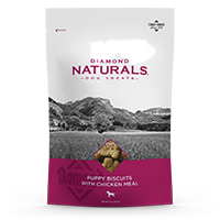 Puppy Biscuits with Chicken Meal bag front | Diamond Naturals