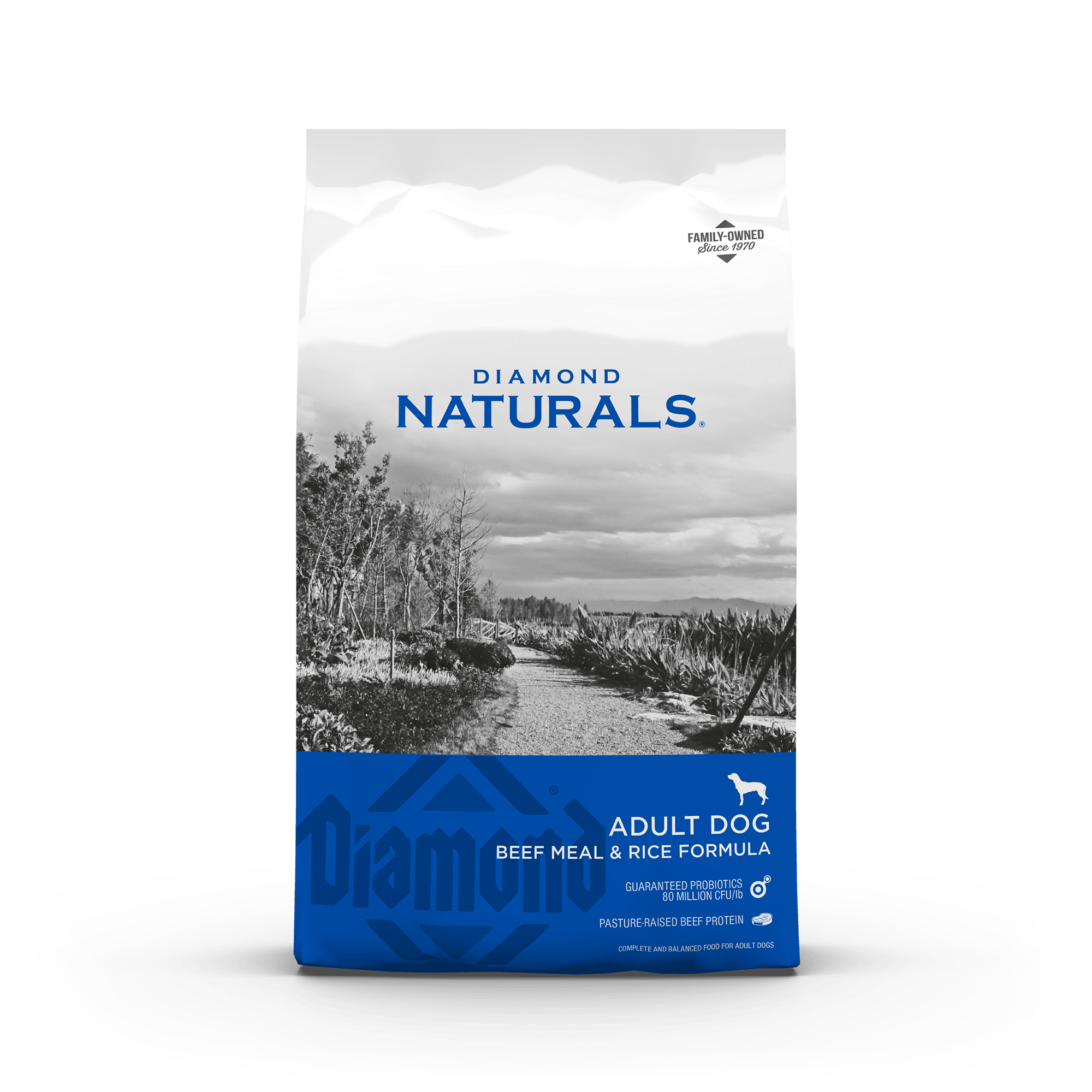 Diamond Naturals Adult Dog Beef Meal & Rice Formula product packaging