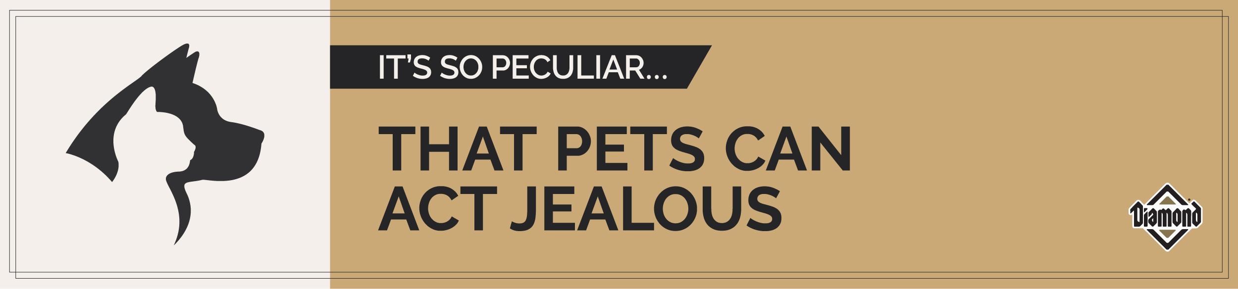 Graphic Text Saying That Pets Can Be Jealous | Diamond Pet Foods