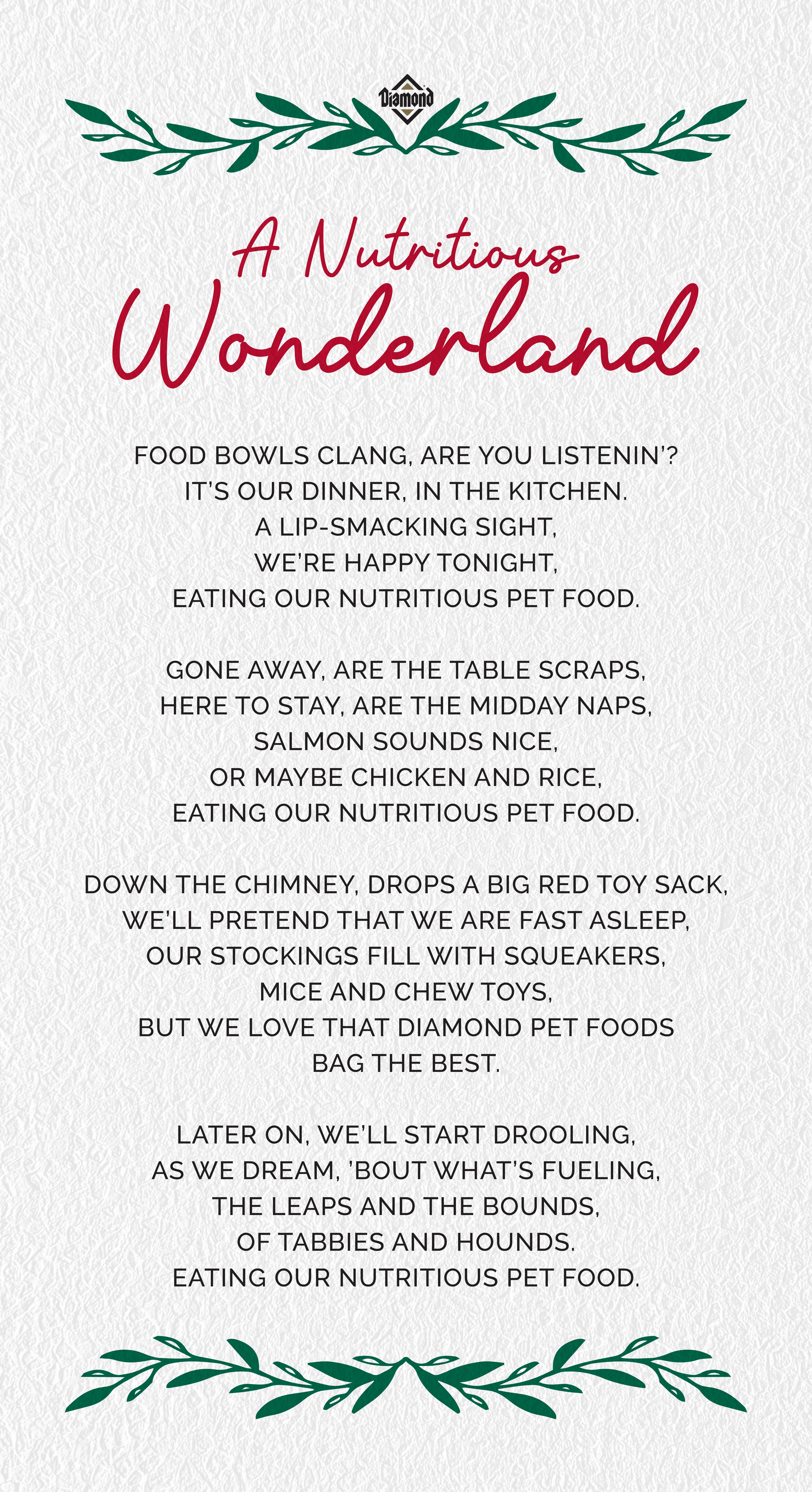 A Nutritious Wonderland poem.