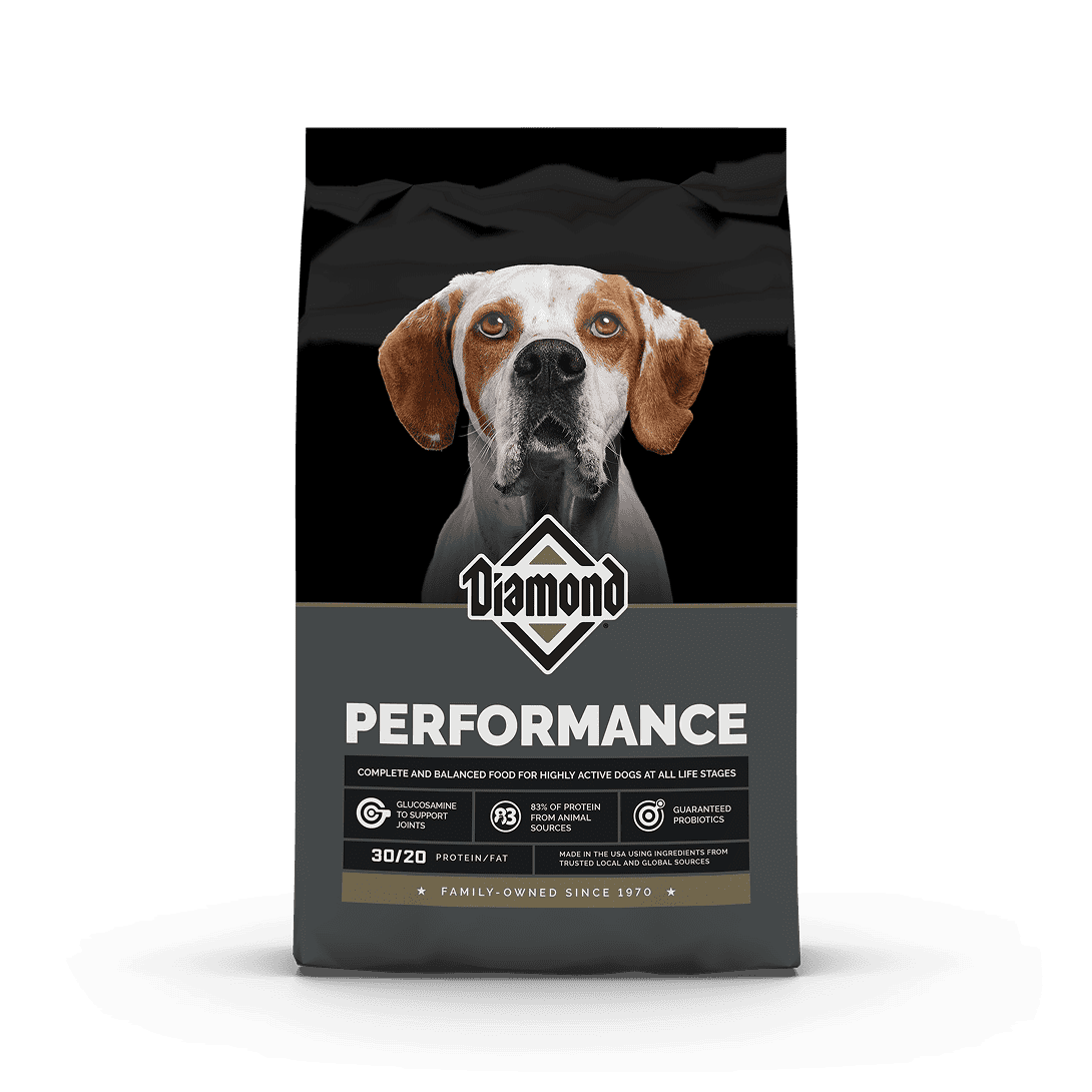 The front of a bag of Diamond Performance formula.
