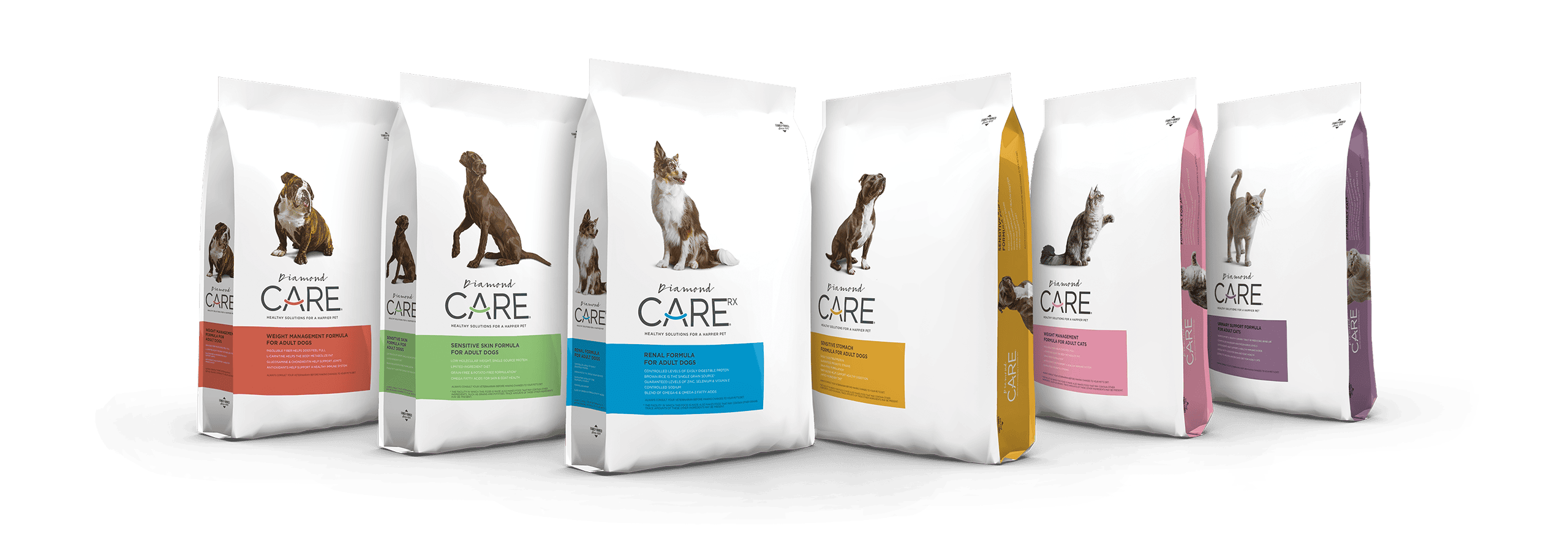 Diamond Care Family of pet foods.